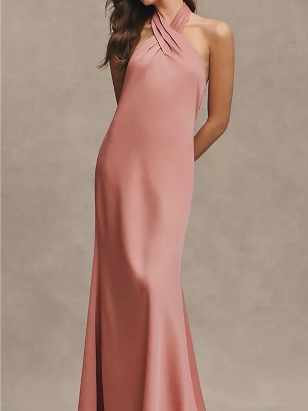 Anthropologie Ruby Halter Evening Gown